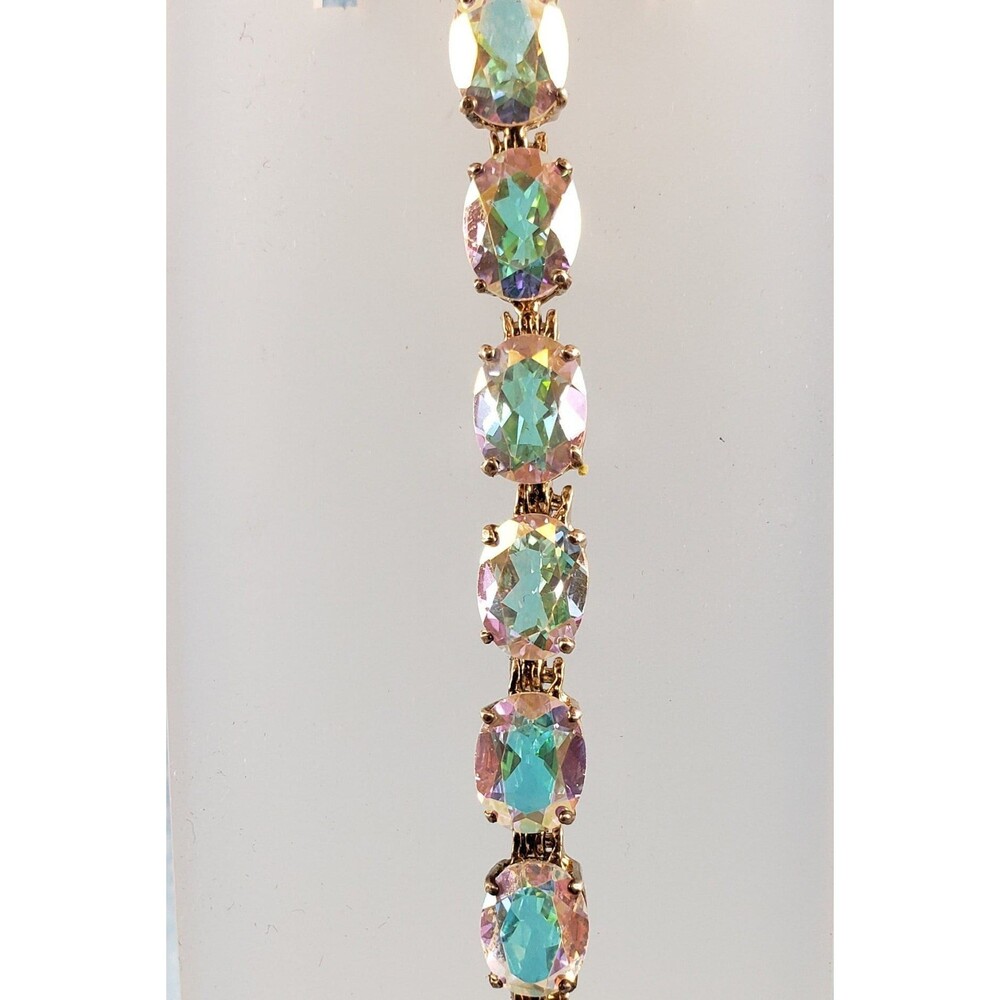 Mystic Topaz Mercury Mist Bracelet Silver, 9x7mm, 40cts